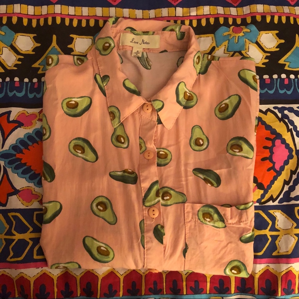 SOLD:::Avocado Cropped Shirt